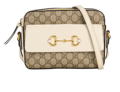 Horsebit 1955 Camera, &pound;550, Handbags, Beige, Canvas/Leather, Front view